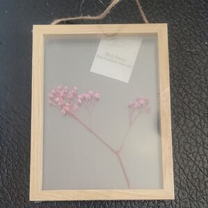 Natural Pink Preserved Flower Wall Décor in Wood Frame